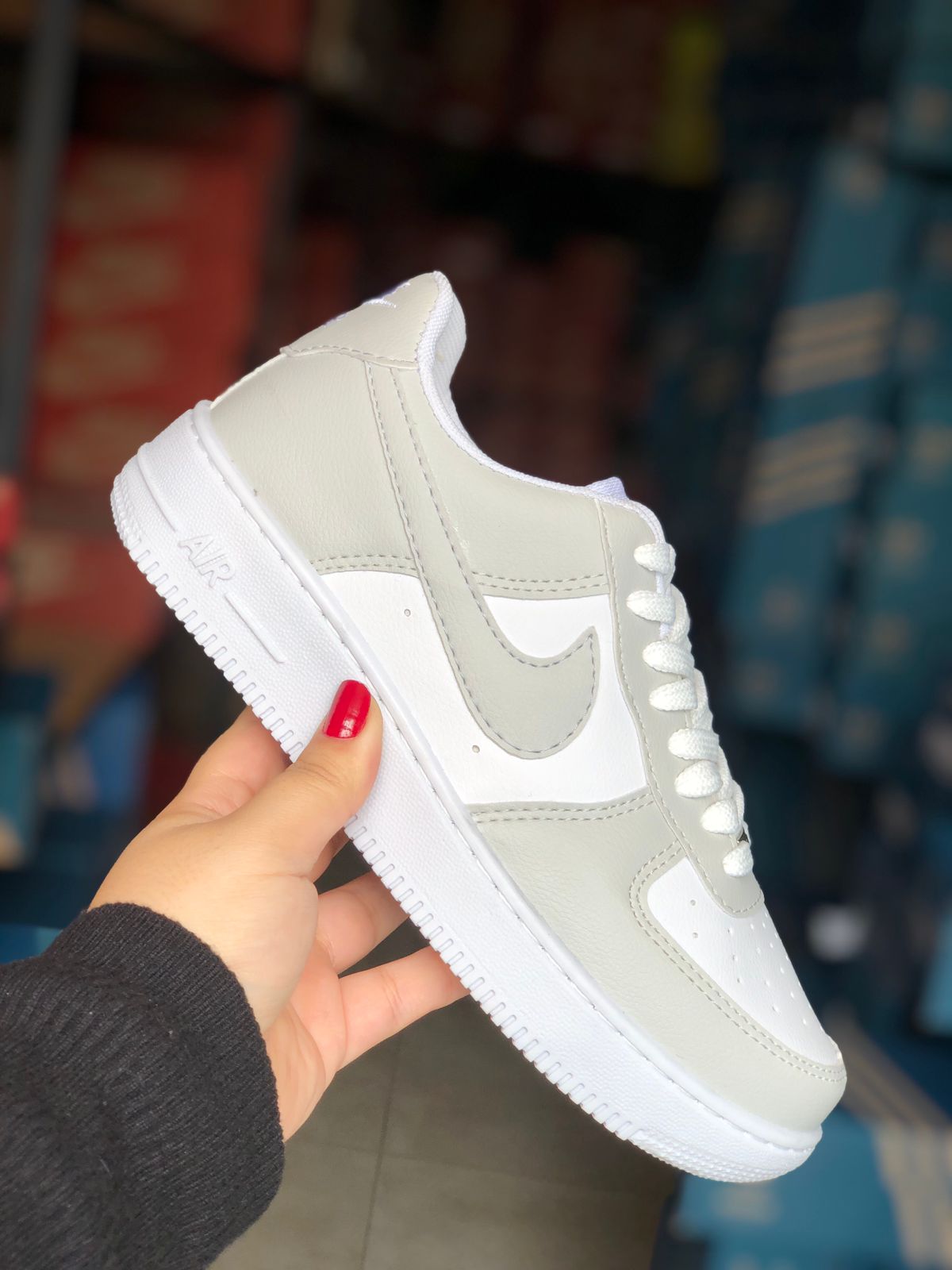 Nike Air Force  Branco / Cinza